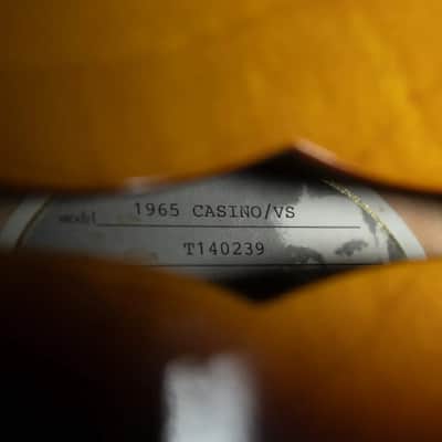 Epiphone Elitist 1965 Casino Hollow Body Electric Guitar - Vintage Sunburst with Hardshell Case - Used image 22