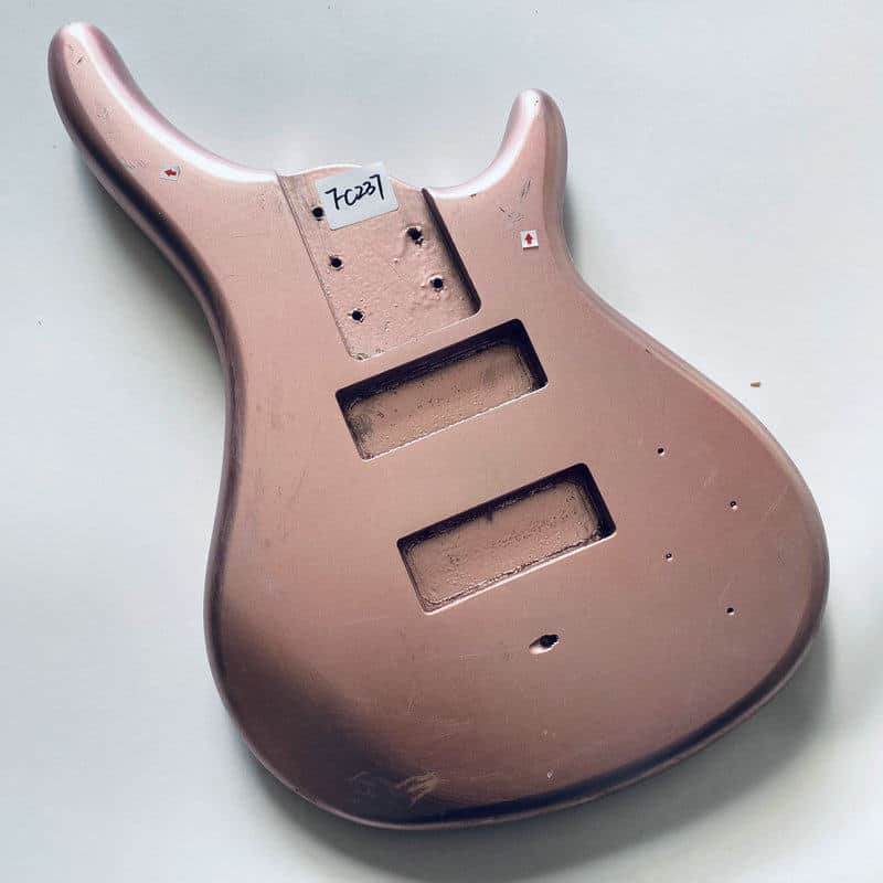 Pink Metallic Finish 5 String Bass Body image 1