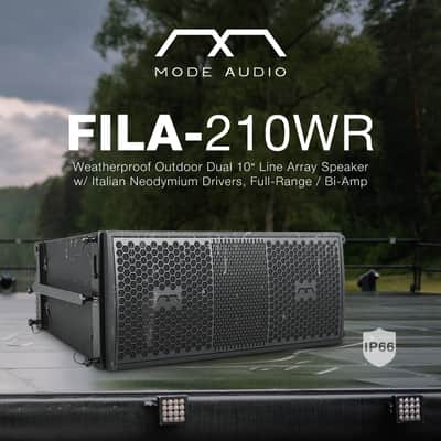 FILA-210WR | MODE Audio Weatherproof Outdoor Dual 10″ 1200W Passive Line Array Loudspeaker with Italian Neodymium Drivers, Full-Range / Bi-Amp, Black image 5
