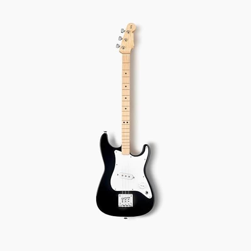 3-String Stratocaster Electric kids Guitar 3 string beginner kit (Black) image 1