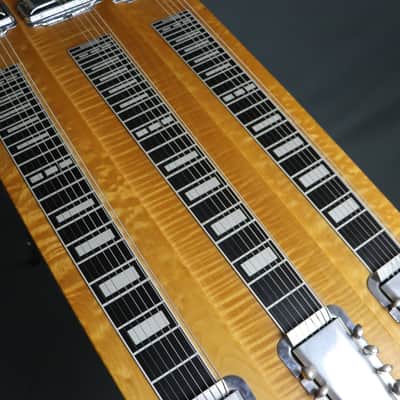 1957 Rickenbacker CW-758 Triple Neck LONG SCALE T8 Console Steel Guitar FIGURED MAPLE image 5