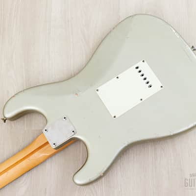 2004 Fender + MJT Stratocaster Partscaster Limited Edition CME Neck & Inca Silver Relic Body w/ Custom '69 Pickups, Case image 14