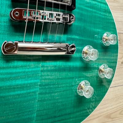 Gibson Les Paul Modern Figured Electric Guitar - Seafoam Green #0327 image 7