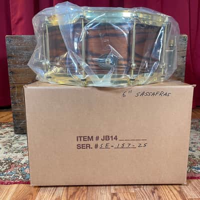 Noble & Cooley 6x14 Special Edition Solid Shell Classic Sassafras Snare Drum Honey Maple Satin *Video Demo* image 11