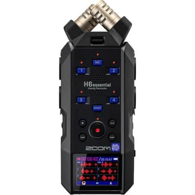 Zoom H6essential 6-Track 32-Bit Float Portable Audio Recorder Bundle with Hairy Windscreen, Case, AC Adapter, USB-C Cable, 32GB SD Card and Mini Tripod image 2