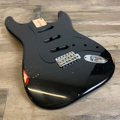 Made to Order - FRANCHIN Mercury guitar body GILMOUR'S BLACK ST REPLICA Relic Aged 100% Nitro Lacquer Alder Stratocaster-Strat-S-Style Made in Italy image 2