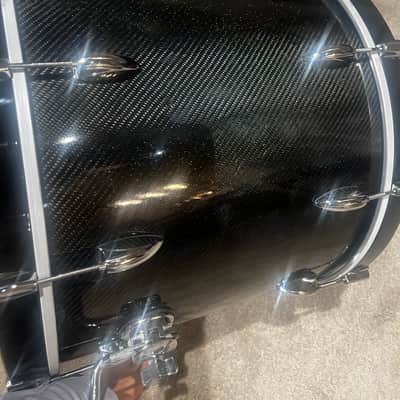 Custom Magnus Opus Drums 2026 - Midnight blue/black carbon fiber shells image 20