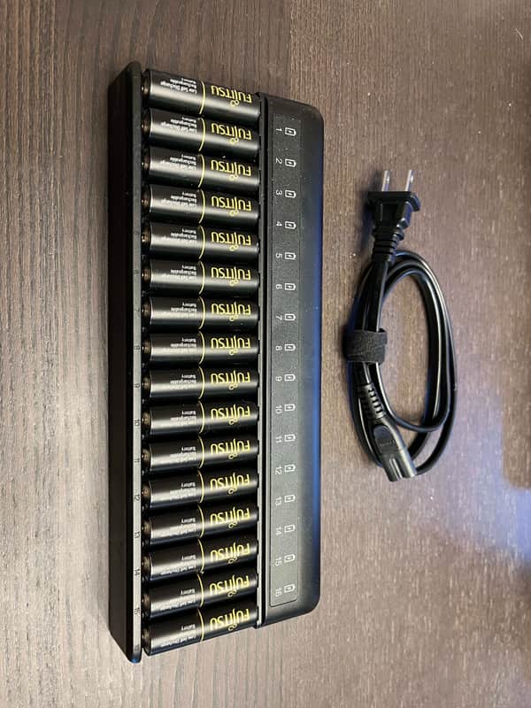 16 Pack Rechargeable AA Batteries and Charger *Perfect for wireless mics* image 1