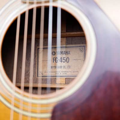 ヤマハFG-450　1973年製　美品 （リフィニッシュ） Yamaha FG-450 1973 Natural Vintage Made in Japan MIJ w/ Hard Case