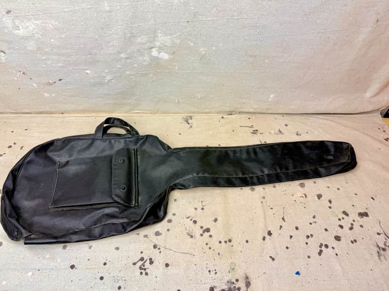 1960's Vintage Black Vinyl Short Scale Bass Guitar Gig Bag Case image 1