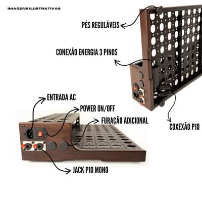 Pedalboard VTX 12x24 with Riser - Imbuia - Hands Custom image 10