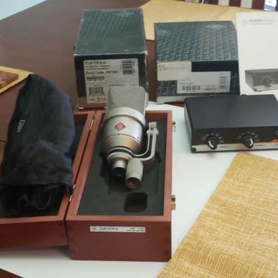 Neumann TLM 170R Large Diaphragm Multipattern Condenser with N248 Dual Power Supply Microphone 1993 - Present - Nickel image 1