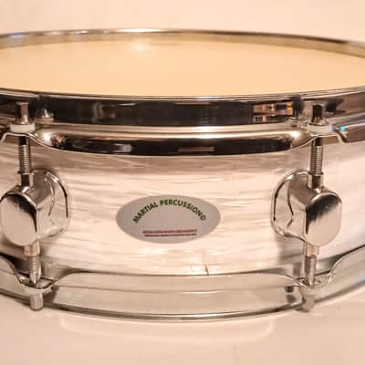 MARTIAL PERCUSSION PICCOLO SNARE DRUM WHITE PEARL OYSTER - 13x3.5" 8L - FREE SHIP TO C-USA! image 3