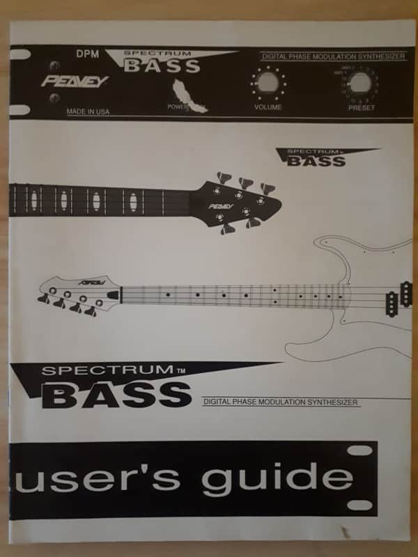 Peavey Spectrum Bass Digital Phase Modulation Synthesizer User's Guide 1992 image 1