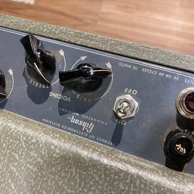 Gibson Maestro GA-45 1955 4x8” guitar/harp combo - Blue/Cream image 9