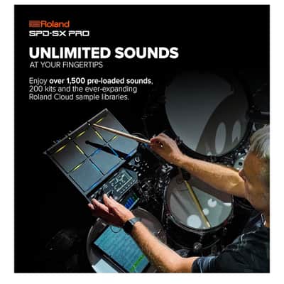 Roland SPD-SX Pro  9-Zone Digital Percussion Sampling Pad 2022 - Present - Black image 4