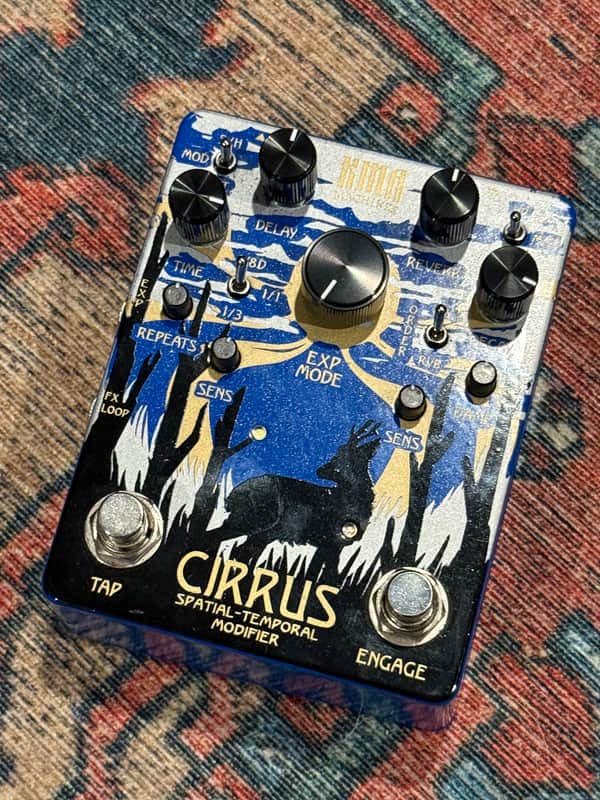KMA Audio Machines Cirrus Ice Limited Edition Spatial Temporal Modifier Delay Reverb Pedal Blue