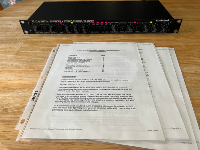 TC Electronic TC 1210 Spatial Expander + Stereo Chorus/Flanger image 1