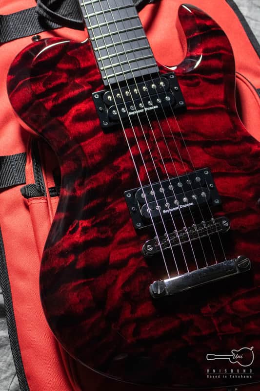 ESP E-DR-II-7st (DIR EN GREY Die Signature MODEL) - See Thru Dark Red image 1