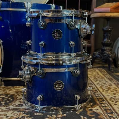 USED 1996 DW Pre-Collectors Birch Drum Set in Dark Blue Lacquer w/ Mini Turret Lugs - 18x22, 8x10, 9x12, 10x14, 12x16 image 7