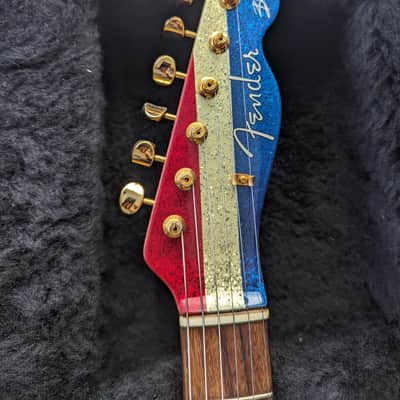 Fender Buck Owens Telecaster 2003 - Red, Silver & Blue Sparkle image 6