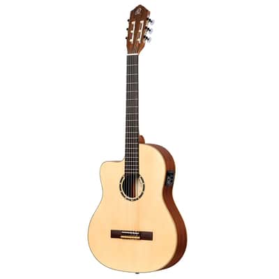 Ortega Family Series Thinline Acoustic-Electric Left-Handed Nylon Classical 6-String Guitar w/ Bag image 1