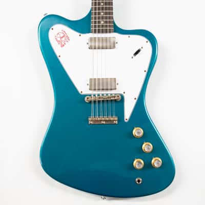Gibson Custom 1965 Non-reverse Firebird V 12-string Electric Guitar - Aqua Mist image 1