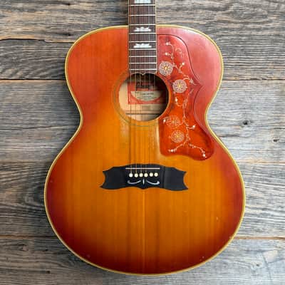 Used Gibson J-200 Artist Jumbo Acoustic Guitar - Sunburst w/OHSC image 1