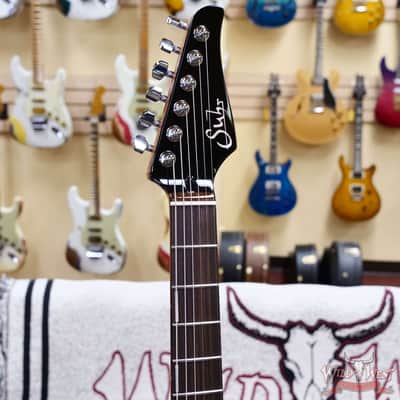 Suhr Custom Set Neck Modern HSS Flame Maple Top SSCII System Blower Switch 24 Stainless Steel Jumbo Frets Trans Purple 6.95 LBS image 7