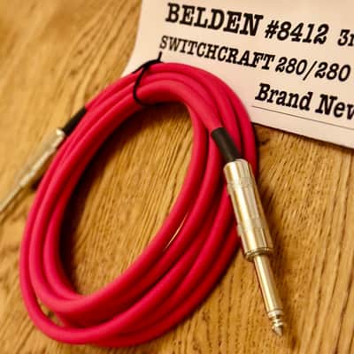BELDEN 8412 Guitar Cable 3m（10ft）Red with Switchcraft 280/280 – Brand New image 7
