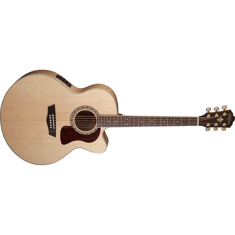 Washburn HJ40SCE Heritage Jumbo with Electronics Natural image 1