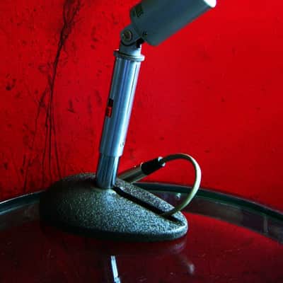Vintage 1960's Altec 660A dynamic microphone "Salt Shaker" w period stand & cable Hi Z 632C 633A image 2