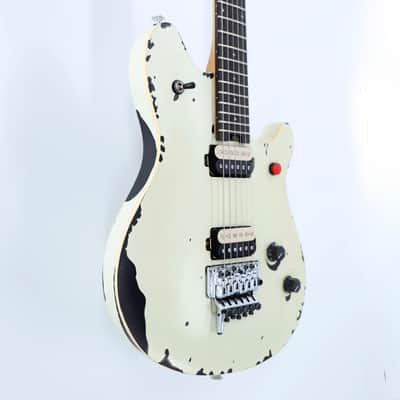 EVH Limited Edition Wolfgang Special Striped Series Guitar w/ Gig Bag - Distressed Ivory image 2