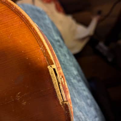 Revived Vintage French Workshop Fiddle A. Dubel Labeled 4/4 Violin Strad Copy Ca. 1920s w/ Old Case and New Brazilwood Bow image 9