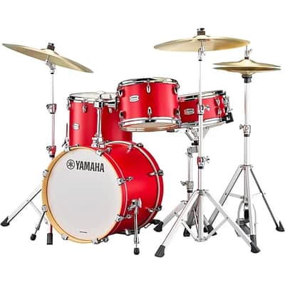 Yamaha Tour Custom Maple 3-Piece Shell Pack With 18" Bass Drum 2024 - Candy Apple Satin (NEW ARRIVAL) image 2