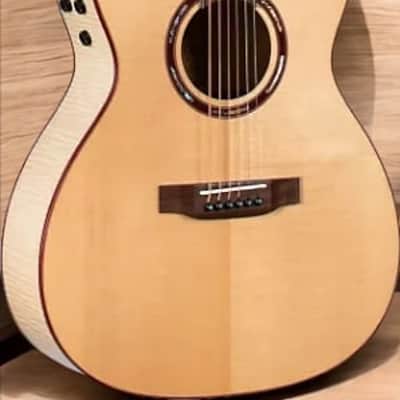 Teton STG130FMEPH Grand Concert: Elegant Solid Spruce Top with Striking Flame Maple Back & Sides image 2
