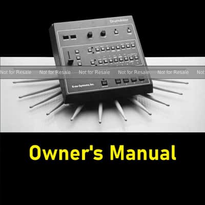 E-mu Drumulator Owners Manual (enhanced) image 1