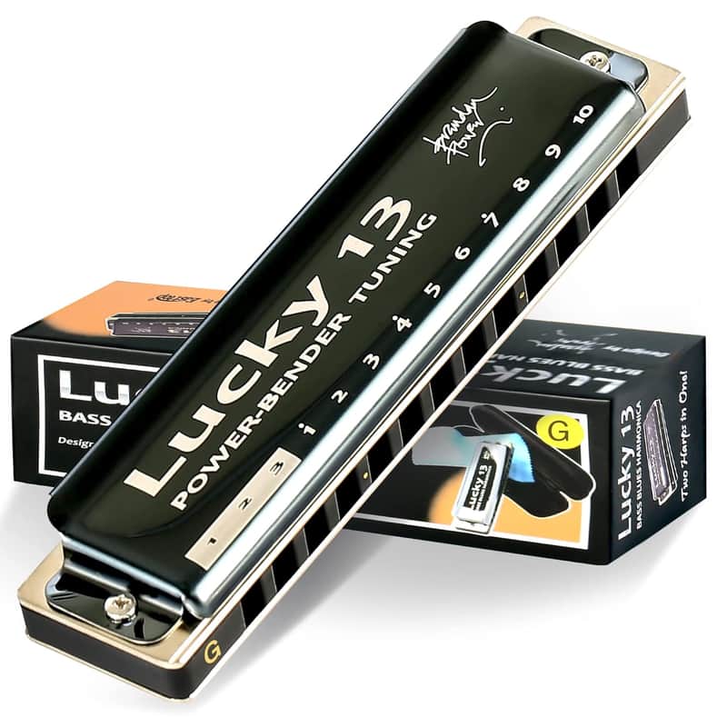 2025 Unbranded Lucky 13 Bass Plus Blues Harmonica 13 Holes Dia...
