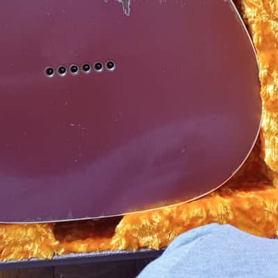 Fender  Dale Wilson masterbuilt Custom shop telecaster 60 custom 2019 - Relic burgundy mist metallic image 8