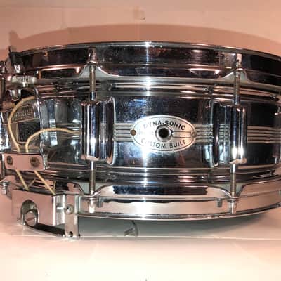 Rogers "5-Line" Dyna-Sonic 5x14" Brass Snare Drum with "Beavertail" Lugs 1967 - 1974 - Chrome image 3