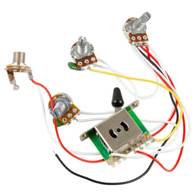 Stratocaster Style Guitar Wiring Harness Pickup Switch, Pots Jack image 1