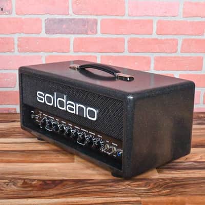 Soldano Custom Shop SLO30 30Watt All Tube Head w/ Matching 2x12 Cab Deep Space Tolex With Black Grill and Black Chicken Head Knobs image 8