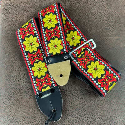 NOS Ace Style Strap Yellow and Red - 1970s image 1