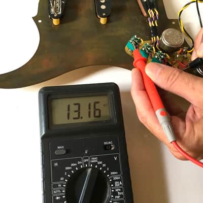 Schecter complete F500t Stratocaster monstertone single coil pickup assembly with brass pickguard image 19