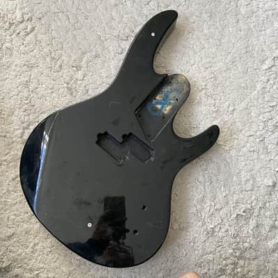 Black 4 String Electric Bass Body Basswood image 6
