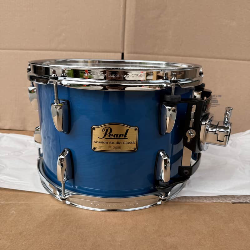 Pearl Session Studio Classic 12"x8" Rack Tom #113 Blue Made in Taiwan - Brand New image 1