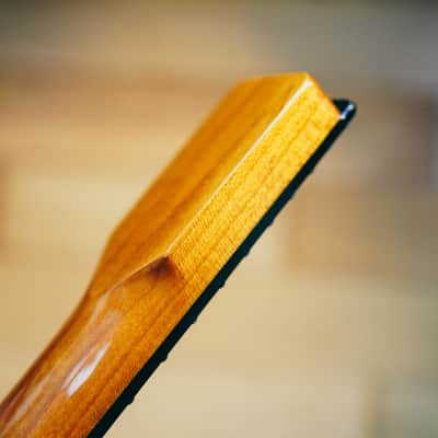 Telecaster Neck – Roasted Maple & Blackwood | 22 Frets | Light Gloss Finish | Bone Nut image 16