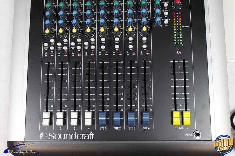 Soundcraft Spirit M4 4-Channel Mixer w/ 3-Band EQ, Box & Manual