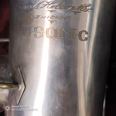 Frank Holton Tenor Saxophone WWI Military Issue (U.S.Q.M.C.) Serial #1092 Serial # 1092 1915 - 1915 image 18