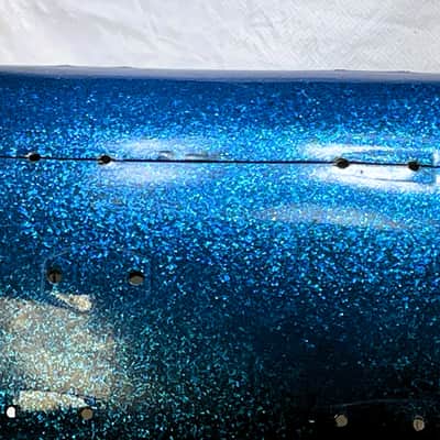 Ludwig 14" X 22" 64/65 Blue Sparkle Bass Drum Shell Sm. Keystone #500849 - LBSBDS-701-22 image 3